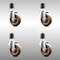 Service Caster 4 Inch 316SS High Temp Glass Filled Nylon 1-7/8 Inch Expanding Stem Caster Set SCC-SS316EX20S414-GFNSHT-178-4 - alternate 1
